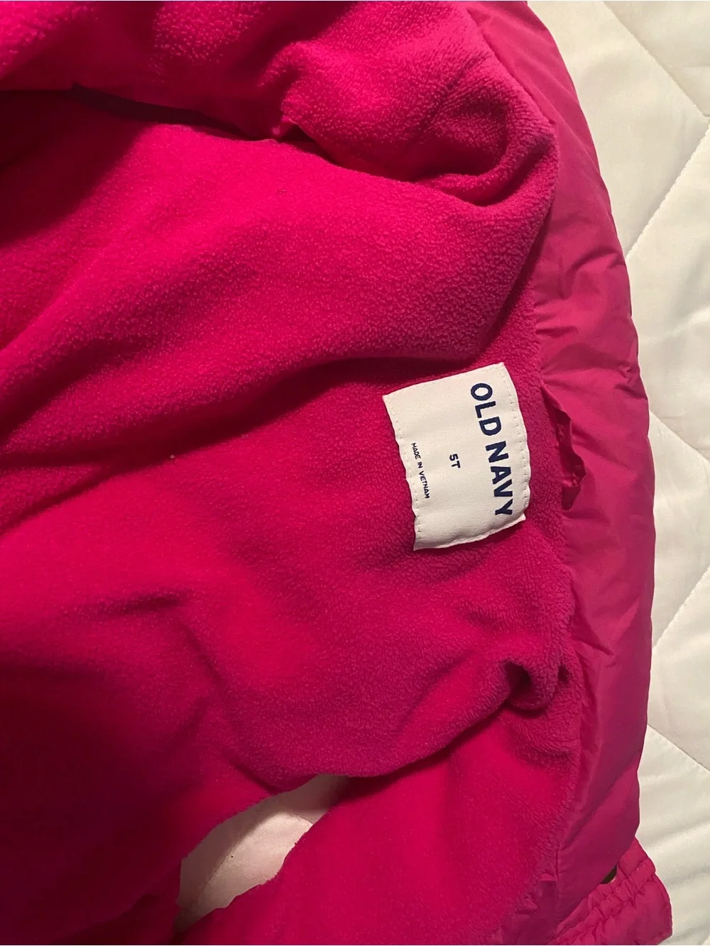 Old Navy Bright Pink Puffy Vest